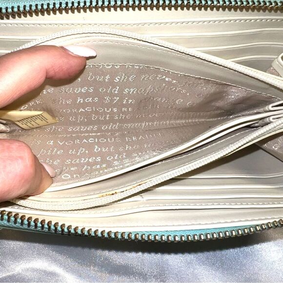 Kate Spade Cabana Tile Lacey Yellow and Blue Geometric Wallet - Picture 11 of 14